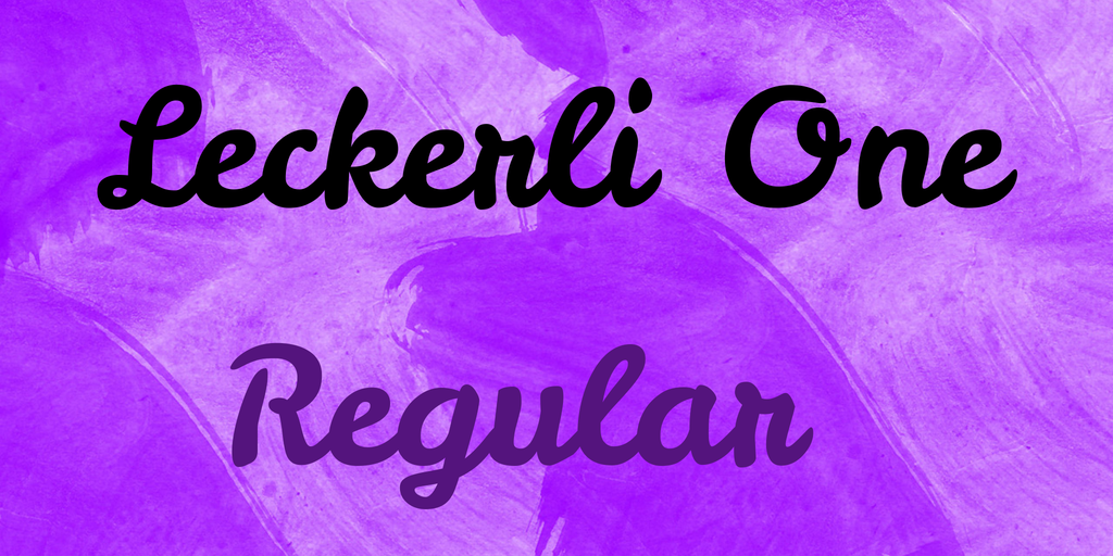 Beispiel einer Leckerli One Regular-Schriftart