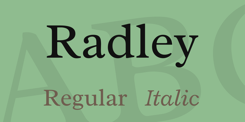 Beispiel einer Radley-Schriftart