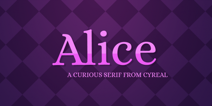 Beispiel einer Alice-Schriftart