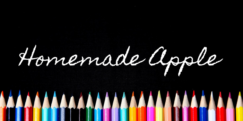 Beispiel einer Homemade Apple-Schriftart