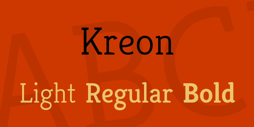 Beispiel einer Kreon Bold-Schriftart