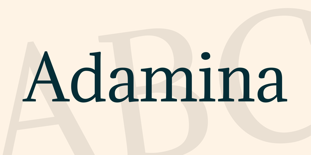 Beispiel einer Adamina-Schriftart
