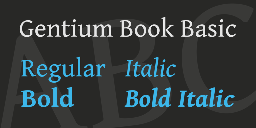 Beispiel einer Gentium Book Basic-Schriftart