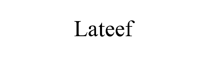 Beispiel einer Lateef Regular-Schriftart