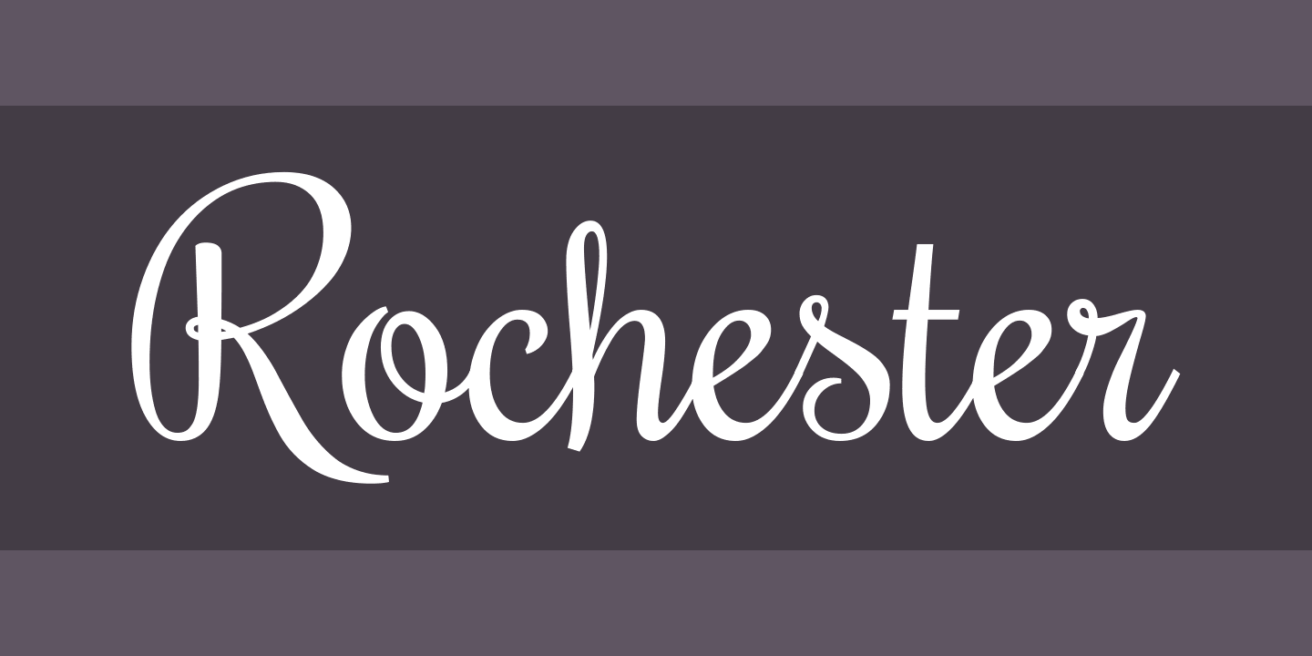 Beispiel einer Rochester-Schriftart