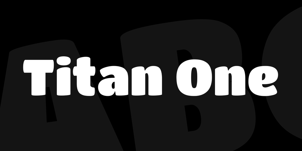 Beispiel einer Titan One Regular-Schriftart