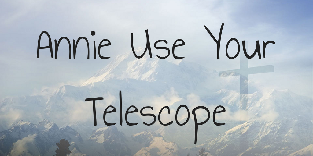 Beispiel einer Annie Use Your Telescope-Schriftart