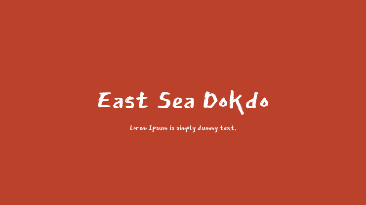 Beispiel einer East Sea Dokdo Regular-Schriftart