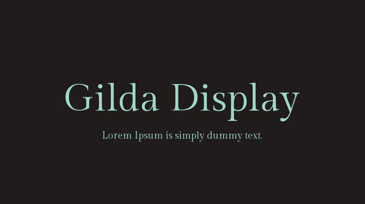 Beispiel einer Gilda Display Regular-Schriftart