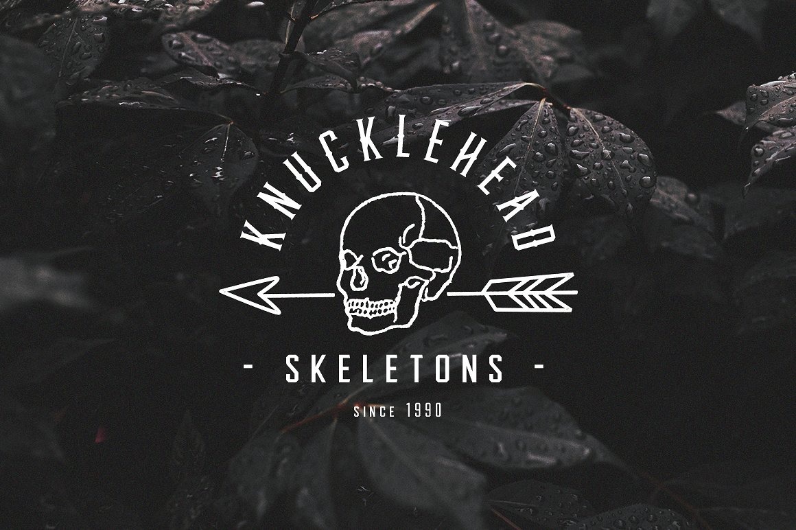 Beispiel einer Knucklehead Regular-Schriftart