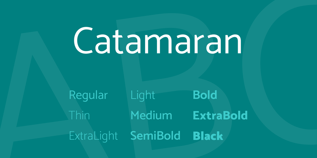 Beispiel einer Catamaran-Schriftart