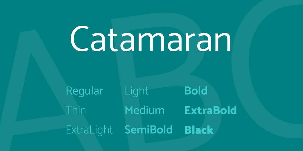 Beispiel einer Catamaran Light-Schriftart