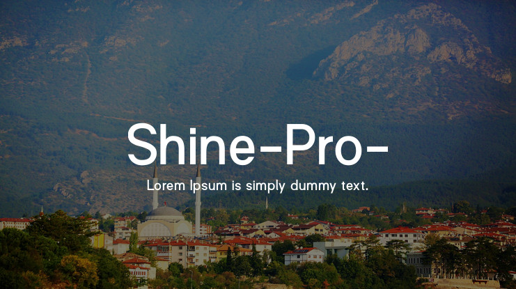 Beispiel einer Shine Pro Regular Oblique-Schriftart