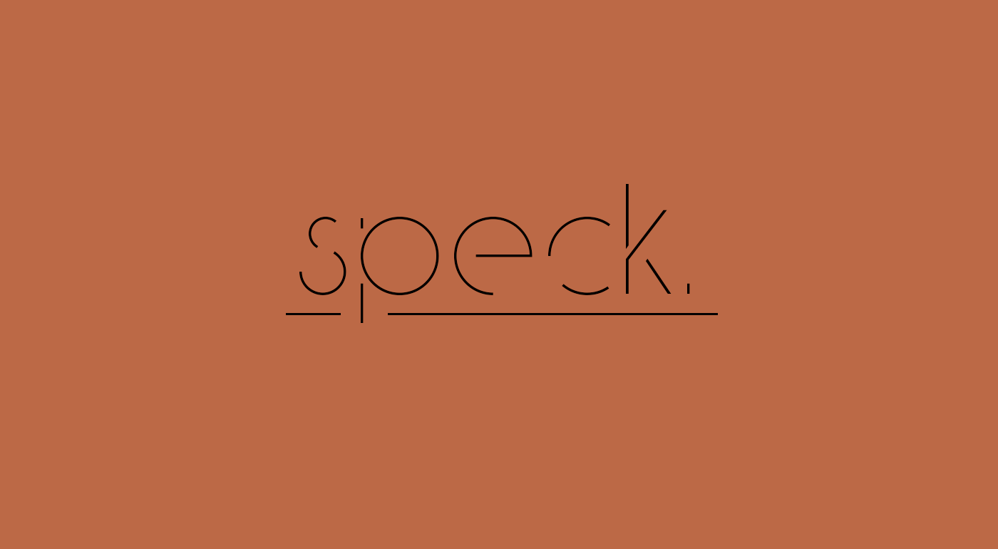 Beispiel einer Speck Display Regular-Schriftart