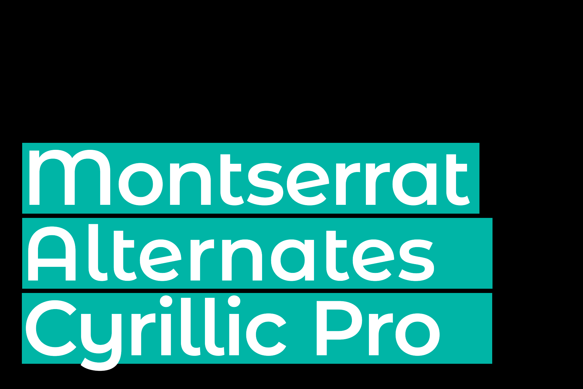 Beispiel einer Montserrat Alternates Extra Bold-Schriftart