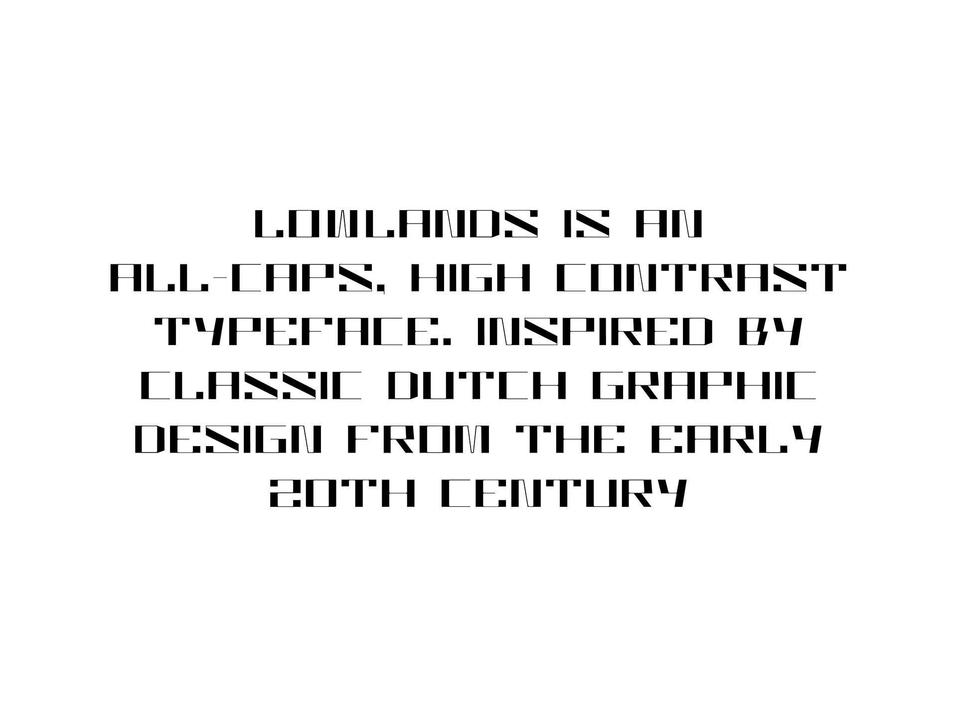 Beispiel einer Lowlands Regular-Schriftart