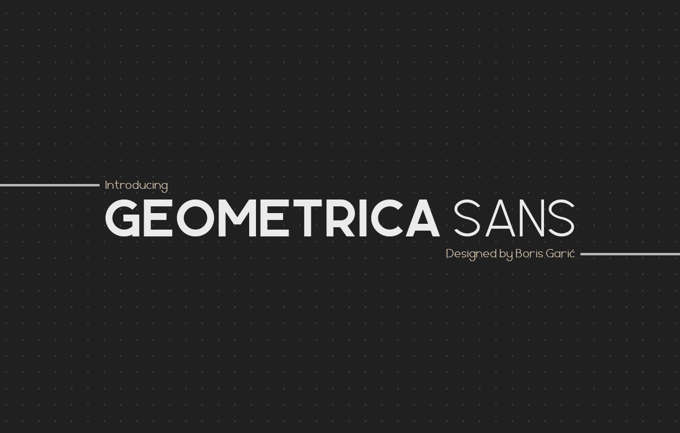 Beispiel einer Geometrica Sans-Schriftart