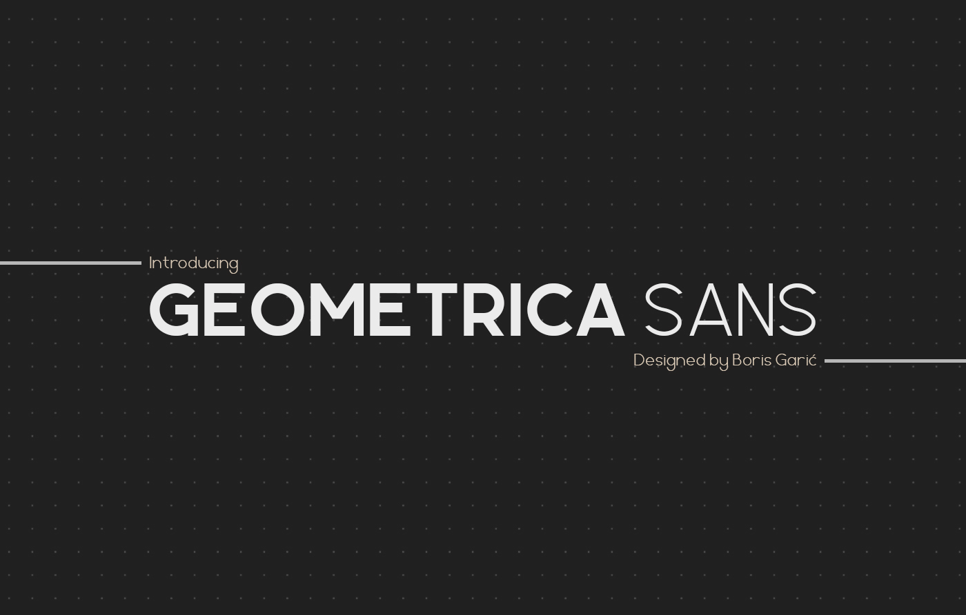 Beispiel einer Geometrica Sans Regular-Schriftart