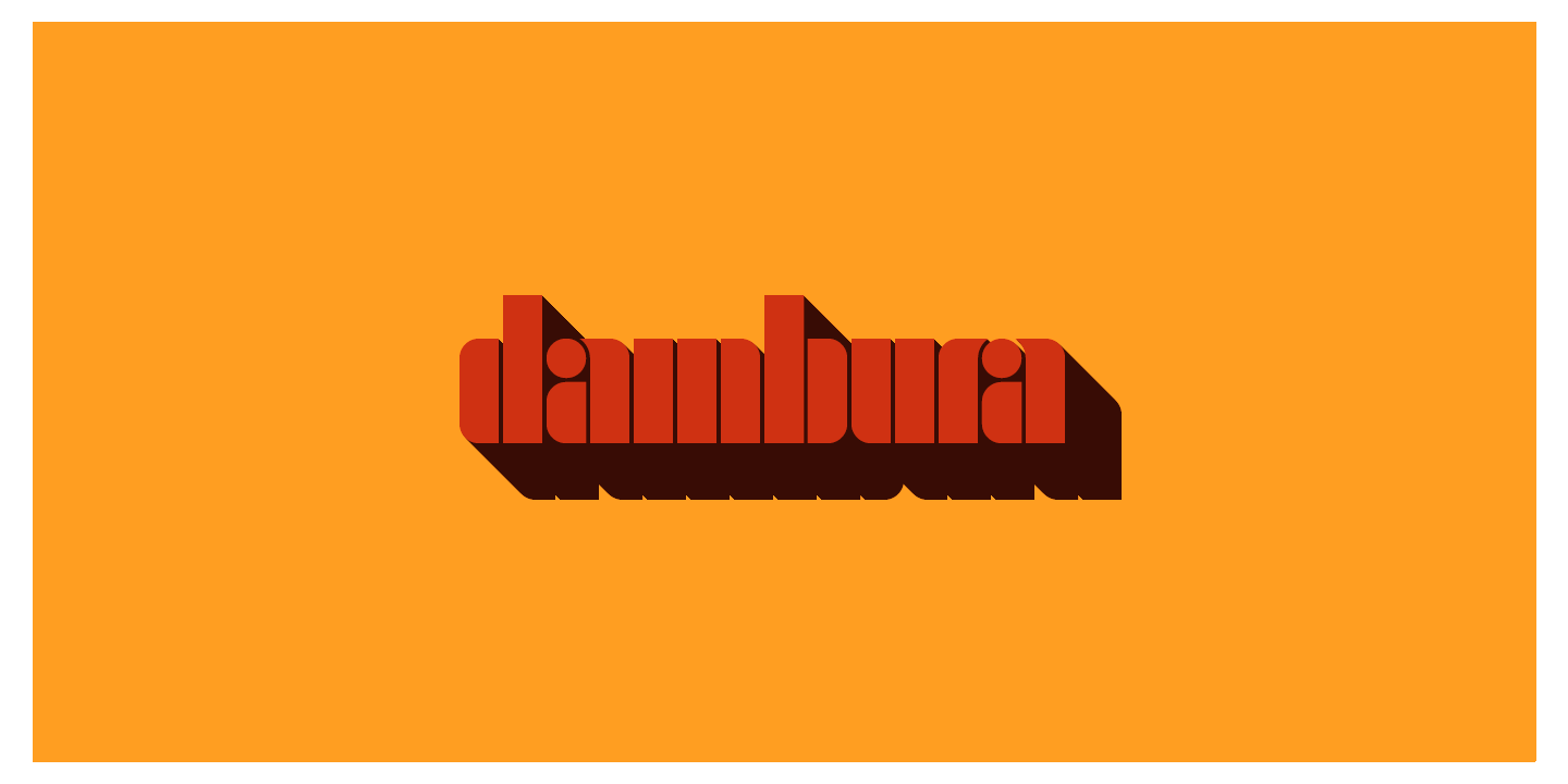 Beispiel einer Dambura -Schriftart