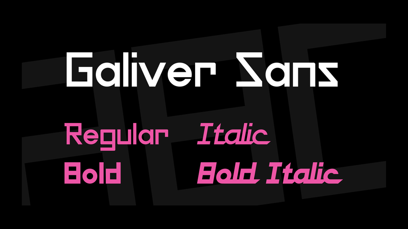 Beispiel einer Galiver Sans Bold Italic-Schriftart