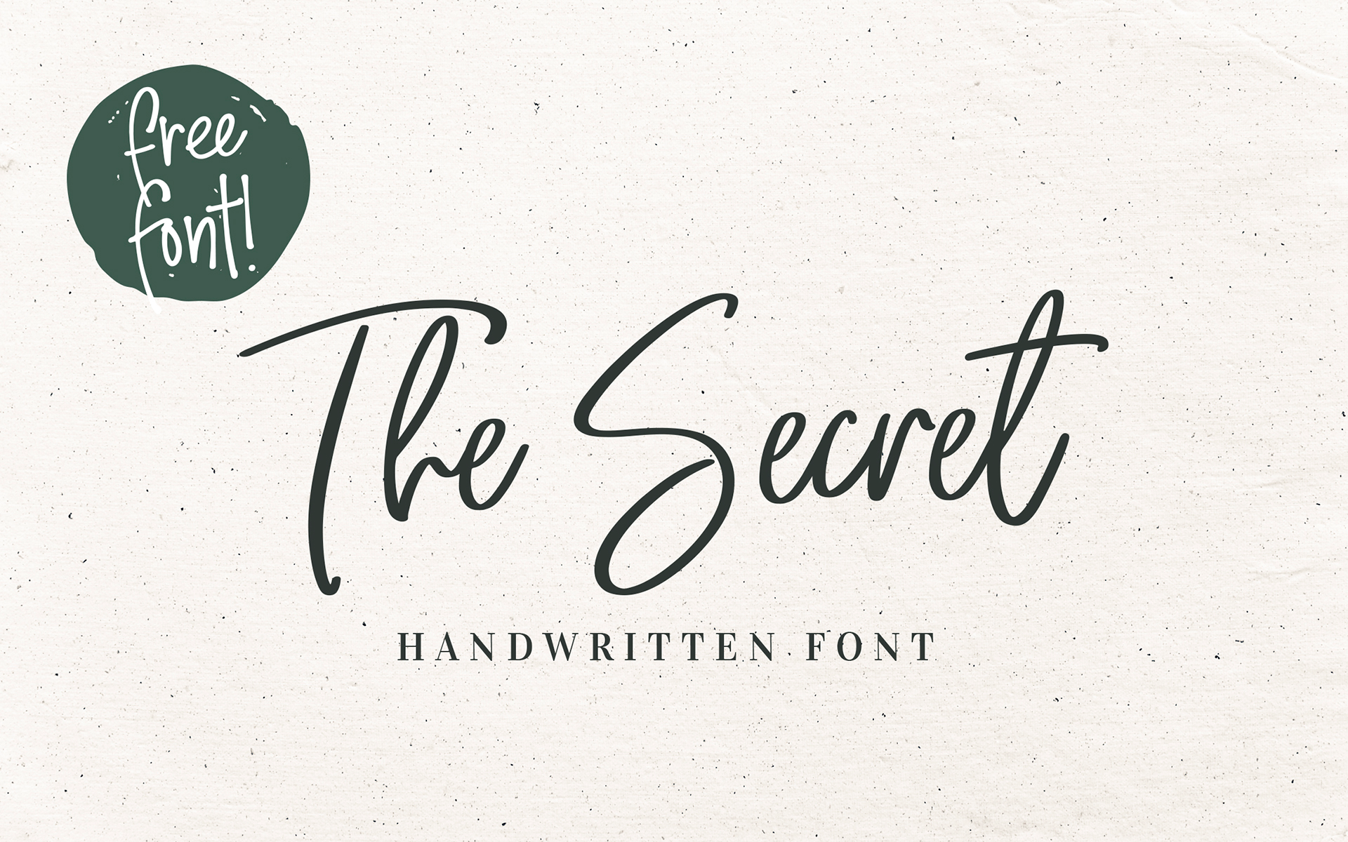 Beispiel einer The Secret-Schriftart