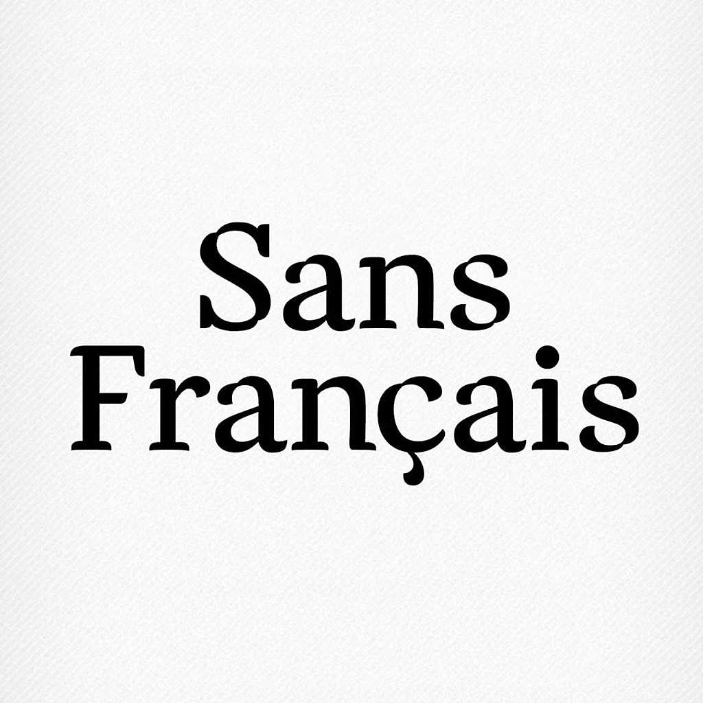 Beispiel einer Sans Francais-Schriftart