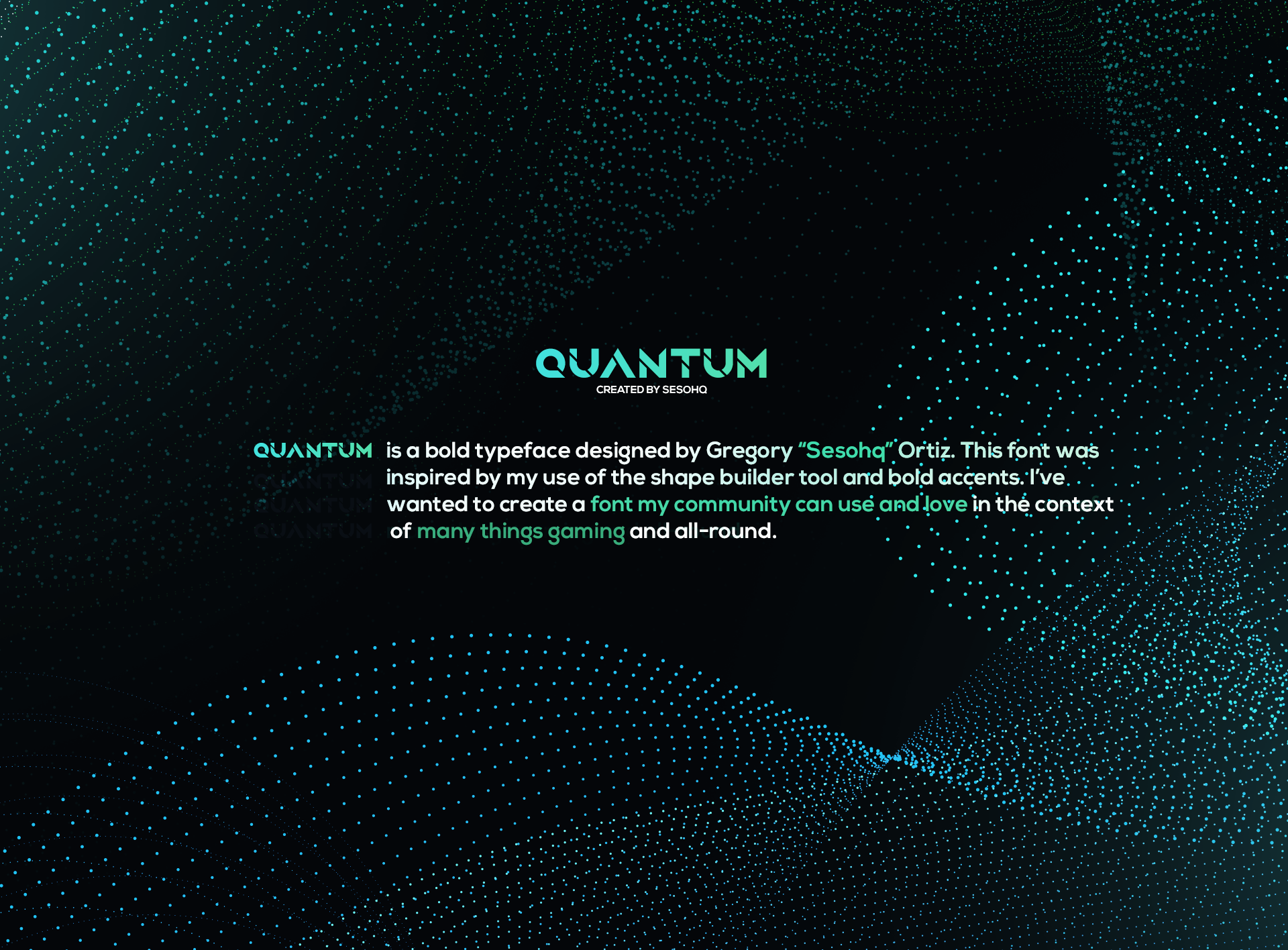 Beispiel einer Quantum Regular-Schriftart