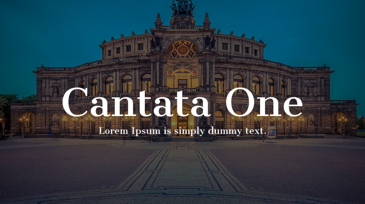 Beispiel einer Cantata One Regular-Schriftart