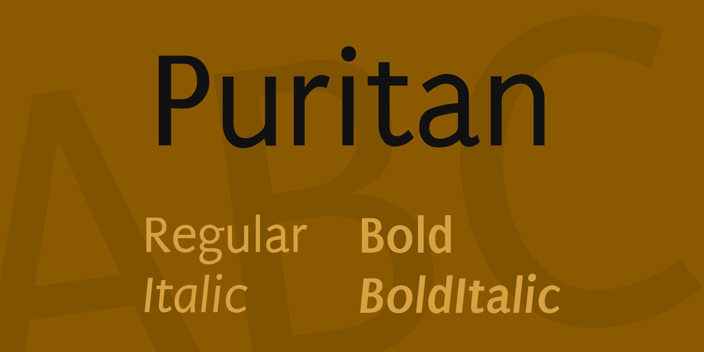 Beispiel einer Puritan-Schriftart