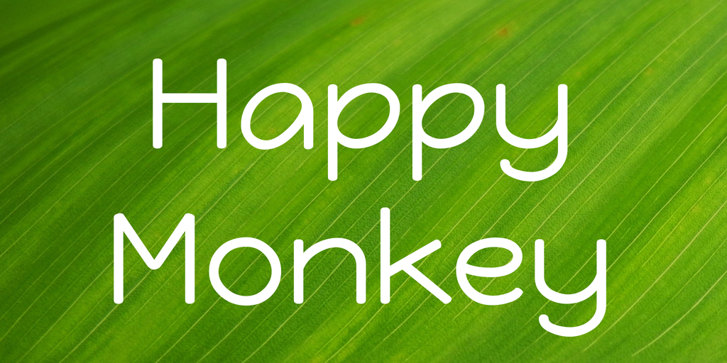 Beispiel einer Happy Monkey-Schriftart