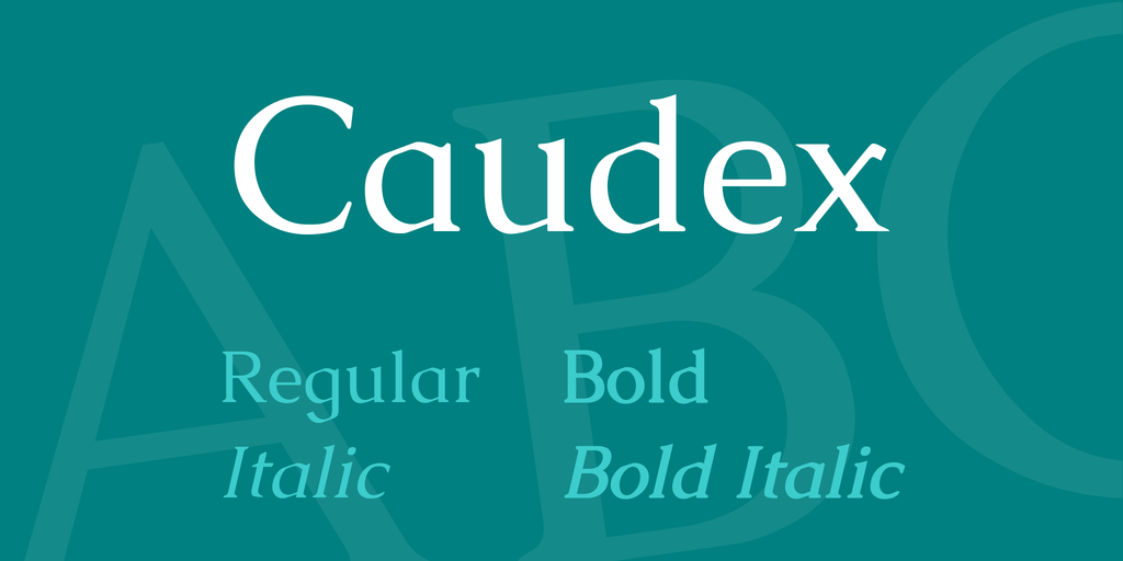Beispiel einer Caudex Regular-Schriftart