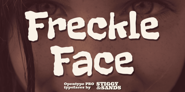 Beispiel einer Freckle Face-Schriftart