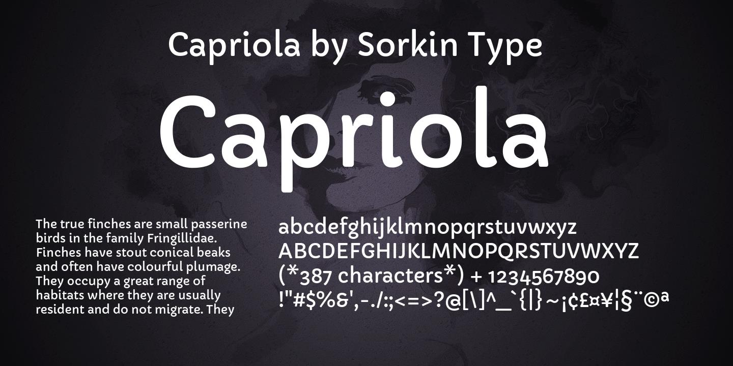 Beispiel einer Capriola-Schriftart