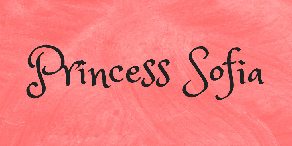 Beispiel einer Princess Sofia-Schriftart