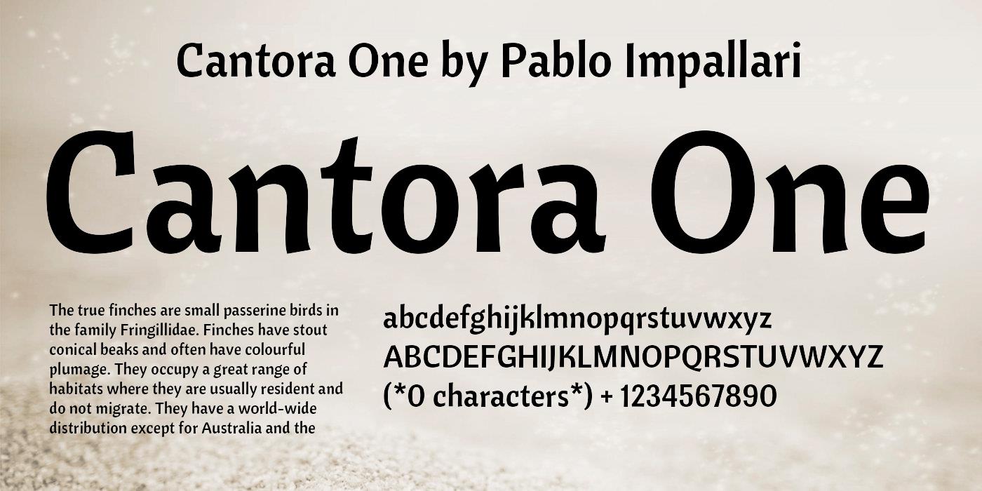 Beispiel einer Cantora One-Schriftart