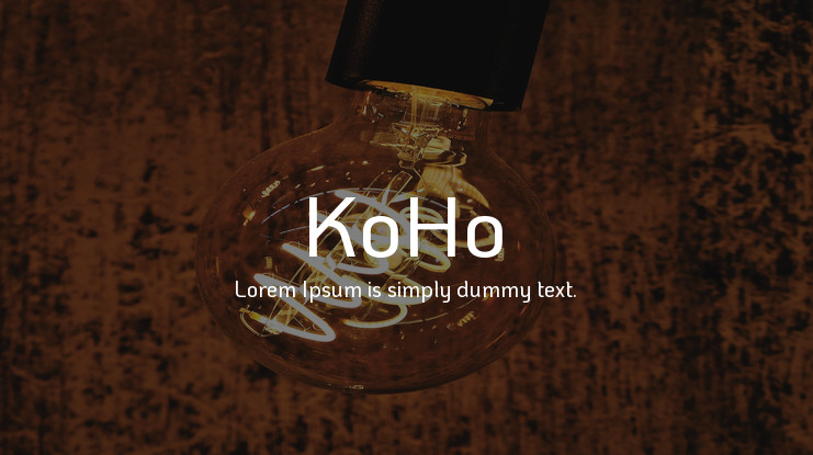 Beispiel einer KoHo Regular-Schriftart