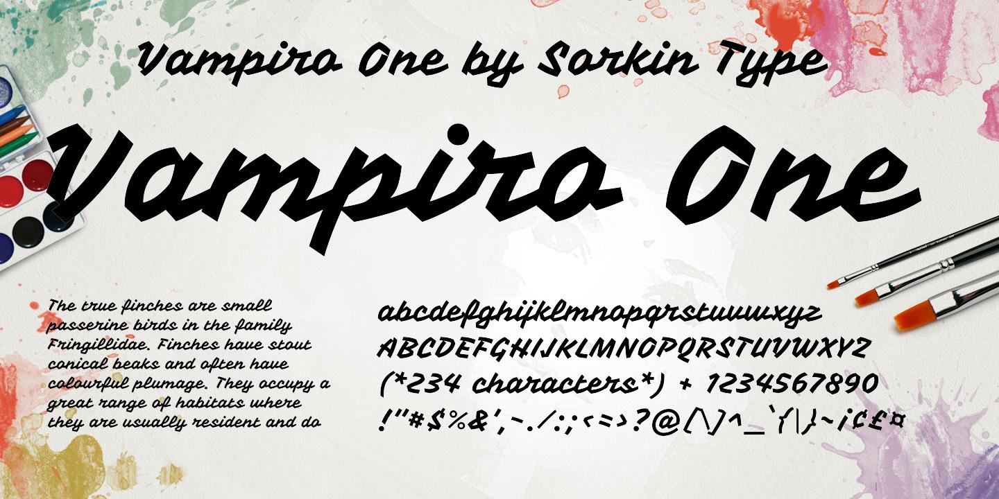 Beispiel einer Vampiro One-Schriftart