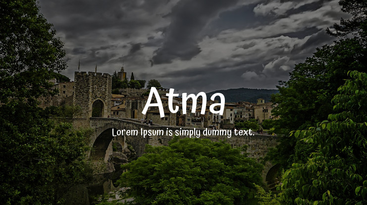 Beispiel einer Atma Medium-Schriftart