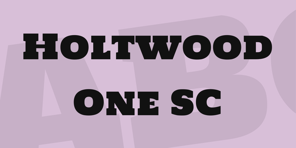 Beispiel einer Holtwood One SC-Schriftart