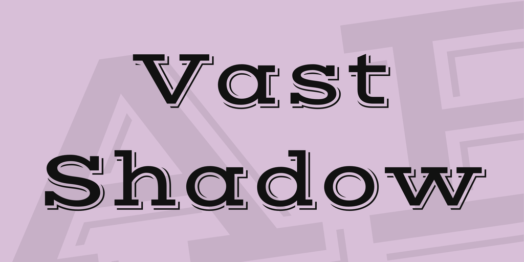 Beispiel einer Vast Shadow Regular-Schriftart