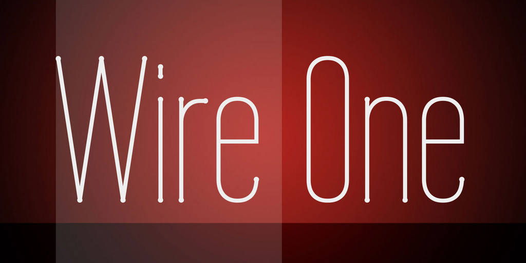 Beispiel einer Wire One-Schriftart