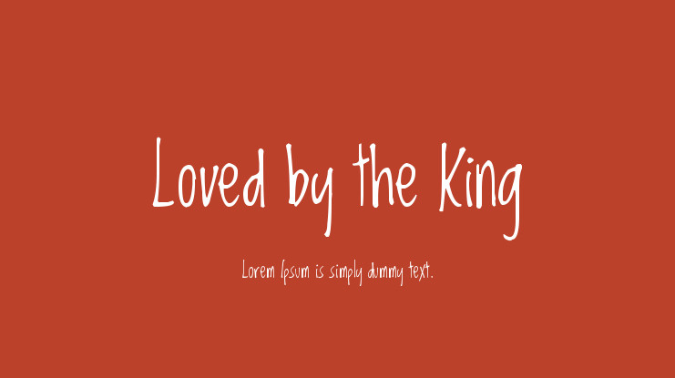 Beispiel einer Loved by the King-Schriftart