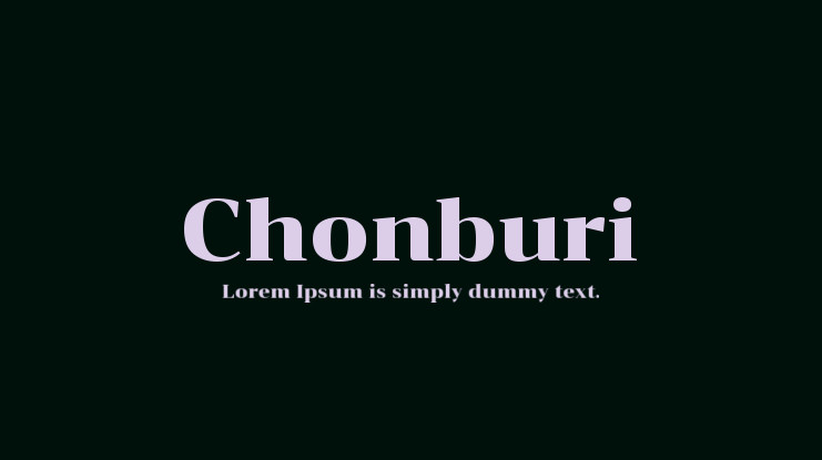Beispiel einer Chonburi-Schriftart