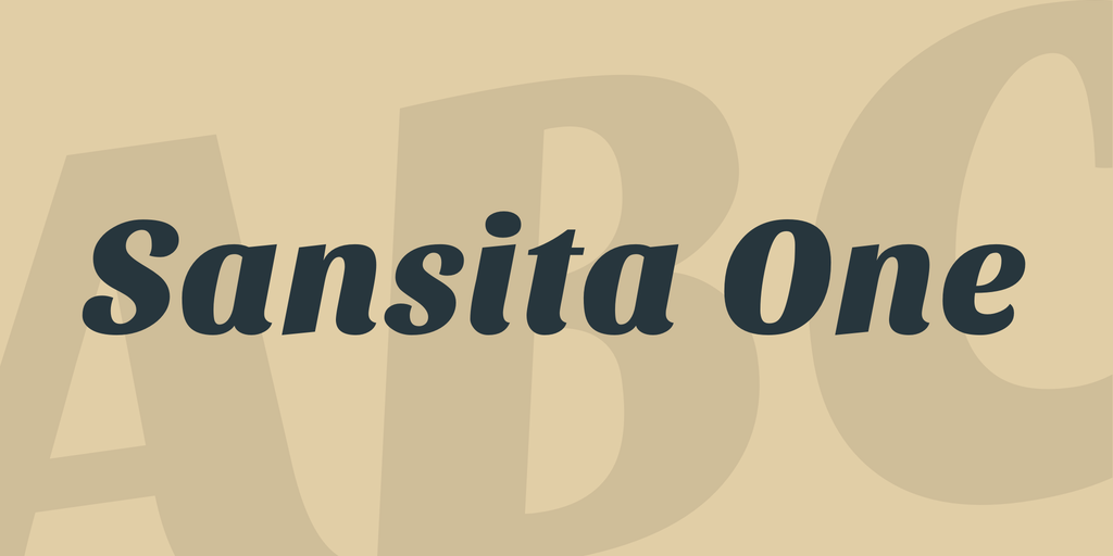 Beispiel einer Sansita Italic-Schriftart