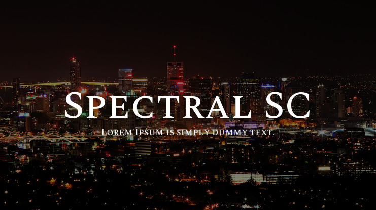 Beispiel einer Spectral SC-Schriftart