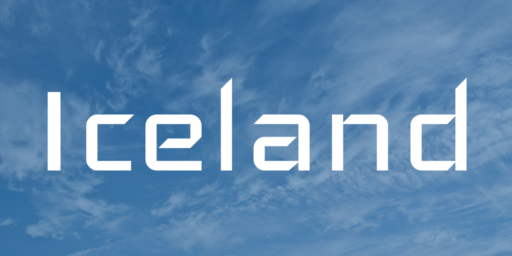 Beispiel einer Iceland-Schriftart