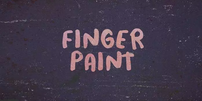 Beispiel einer Finger Paint-Schriftart