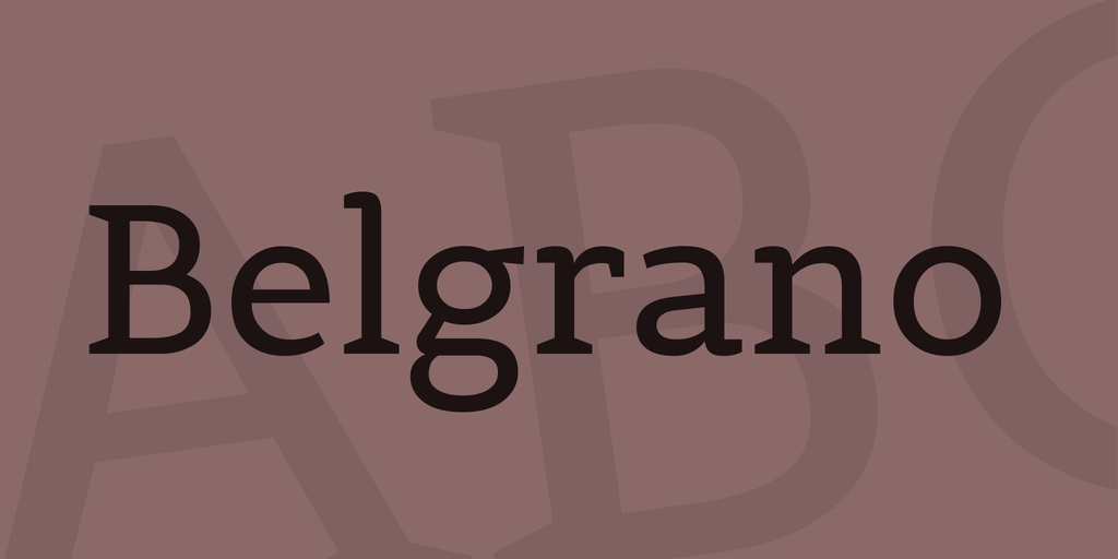 Beispiel einer Belgrano Regular-Schriftart