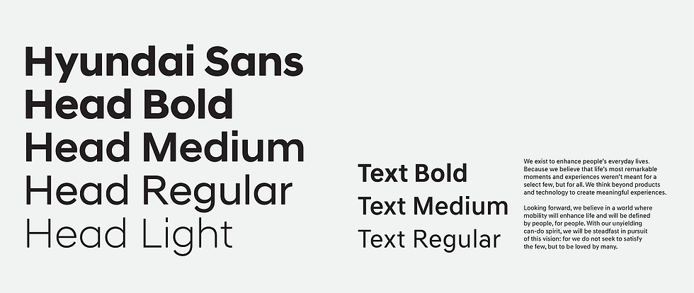 Beispiel einer Hyundai Sans Text Office Bold-Schriftart