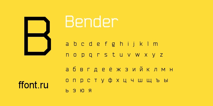 Beispiel einer Bender-Schriftart